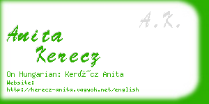 anita kerecz business card